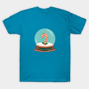 Candy Cane Snow Globe T-Shirt